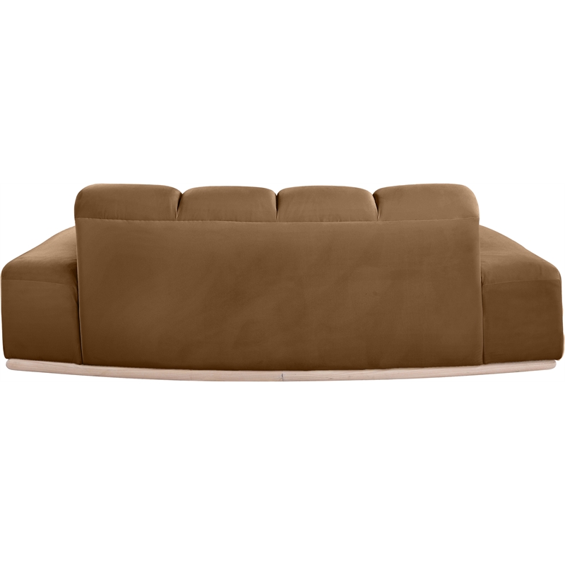 Meridian Furniture Jace Saddle Velvet Loveseat