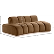 Meridian Furniture Jace Saddle Velvet Loveseat