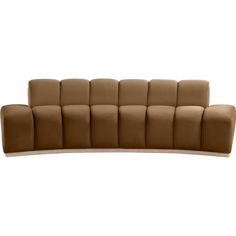 Meridian Furniture Jace Saddle Velvet Sofa