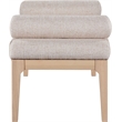 Meridian Furniture Priscilla Beige Linen Textured Fabric Bench