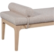 Meridian Furniture Priscilla Beige Linen Textured Fabric Bench