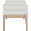 Meridian Furniture Priscilla Cream Linen Textured Fabric Bench