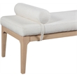 Meridian Furniture Priscilla Cream Linen Textured Fabric Bench