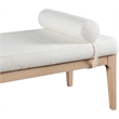 Meridian Furniture Priscilla Cream Linen Textured Fabric Bench