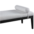 Meridian Furniture Priscilla Grey Linen Textured Fabric Bench
