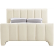 Meridian Furniture Camila Beige Chenille Fabric Full Bed