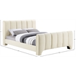 Meridian Furniture Camila Beige Chenille Fabric Full Bed