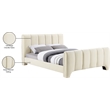 Meridian Furniture Camila Beige Chenille Fabric Full Bed