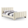 Meridian Furniture Camila Beige Chenille Fabric Full Bed