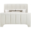 Meridian Furniture Camila Cream Chenille Fabric Full Bed