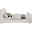 Meridian Furniture Camila Cream Chenille Fabric Queen Bed