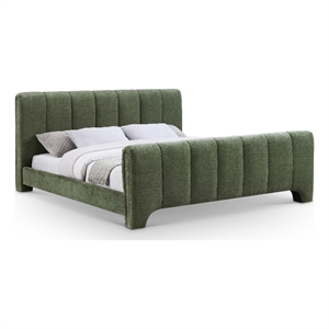 Meridian Furniture Camila Green Chenille Fabric King Bed