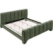 Meridian Furniture Camila Green Chenille Fabric Queen Bed