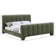 Meridian Furniture Camila Green Chenille Fabric Queen Bed