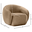 Meridian Furniture Emery Beige Velvet Chair