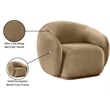 Meridian Furniture Emery Beige Velvet Chair