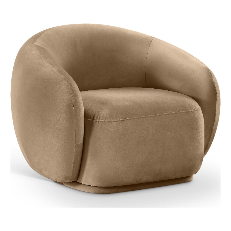 Meridian Furniture Emery Beige Velvet Chair