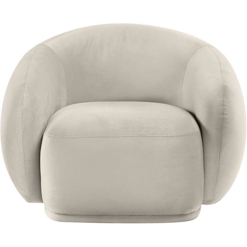 Meridian Furniture Emery Cream Velvet Chair