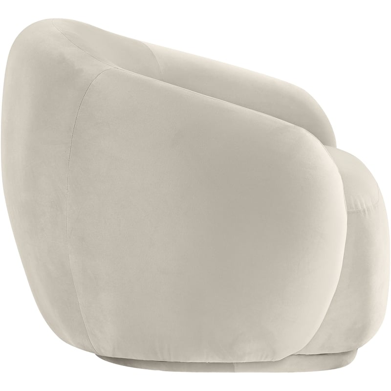 Meridian Furniture Emery Cream Velvet Chair