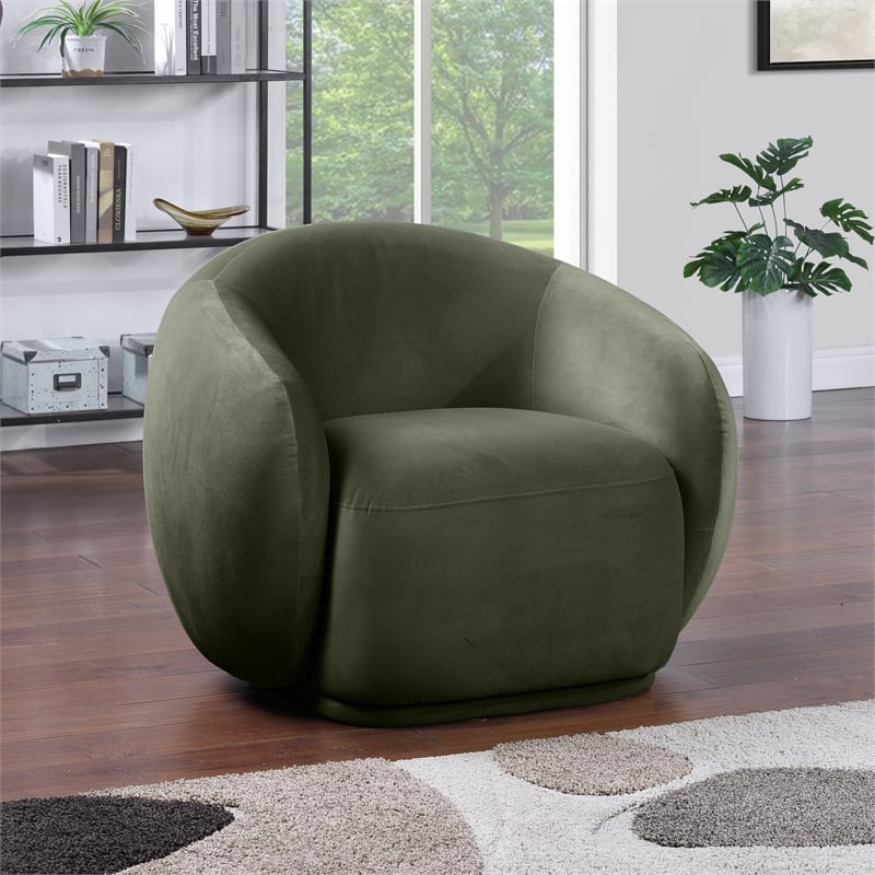 Meridian Furniture Emery Green Velvet Chair