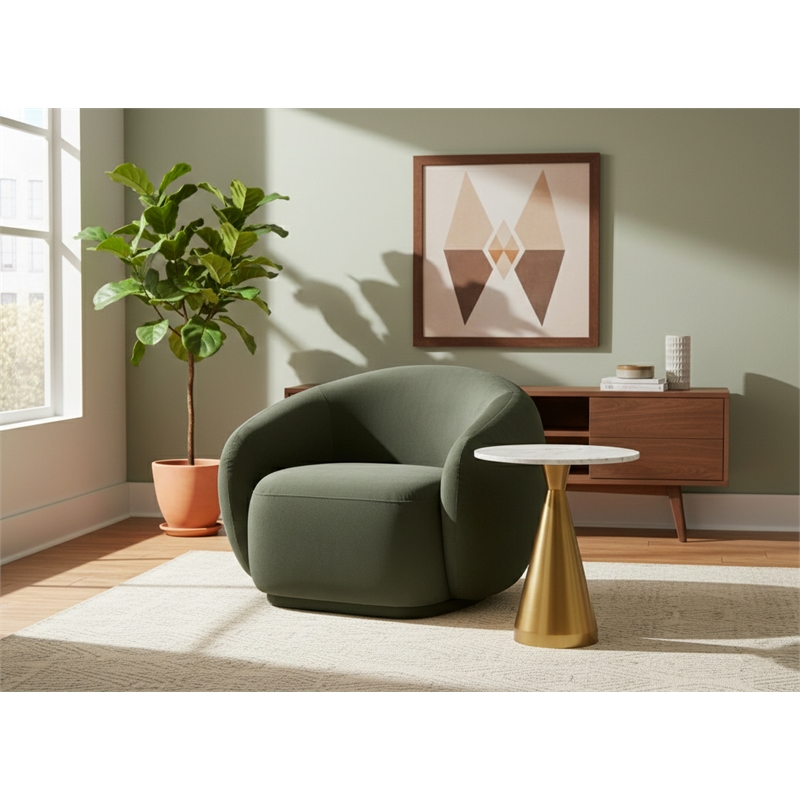 Meridian Furniture Emery Green Velvet Chair