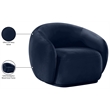 Meridian Furniture Emery Navy Velvet Chair