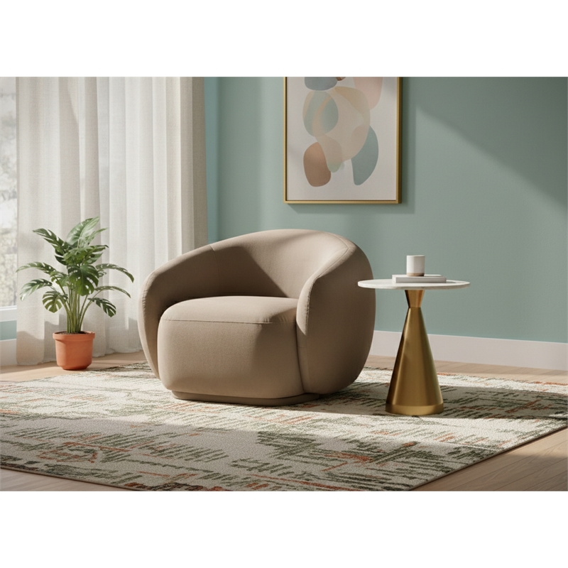 Meridian Furniture Emery Taupe Velvet Chair