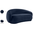 Meridian Furniture Emery Navy Velvet Loveseat