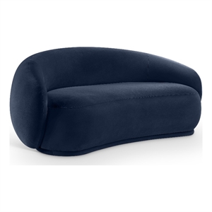 Meridian Furniture Emery Navy Velvet Loveseat
