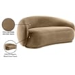 Meridian Furniture Emery Beige Velvet Loveseat
