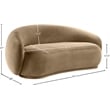 Meridian Furniture Emery Beige Velvet Loveseat