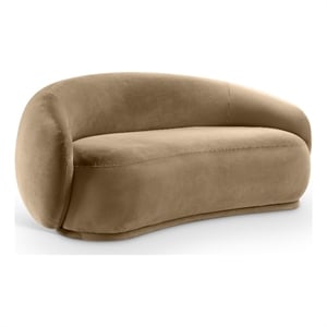 Meridian Furniture Emery Beige Velvet Loveseat
