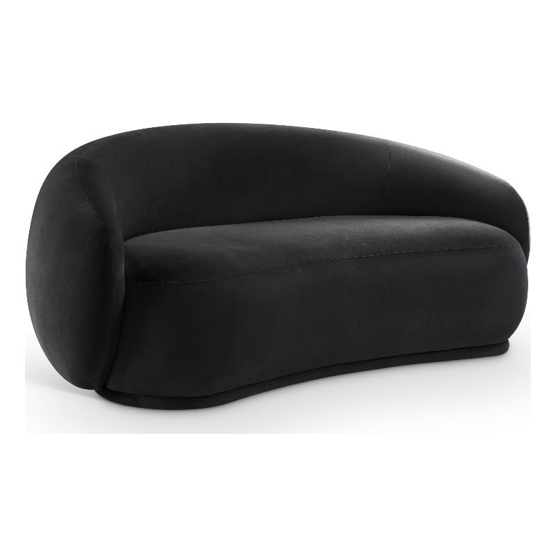 Meridian Furniture Emery Black Velvet Loveseat