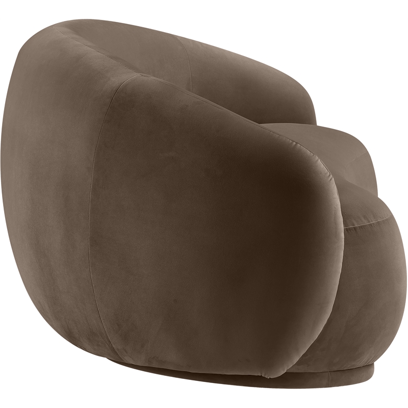 Meridian Furniture Emery Brown Velvet Loveseat