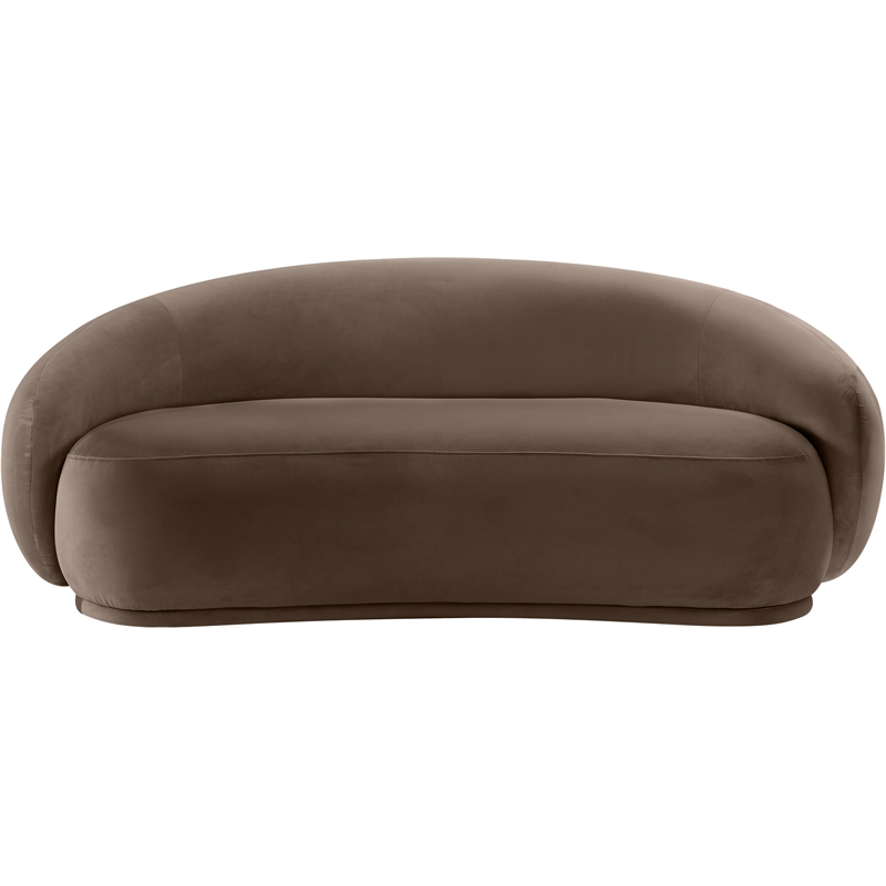 Meridian Furniture Emery Brown Velvet Loveseat