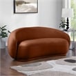 Meridian Furniture Emery Cognac Velvet Loveseat