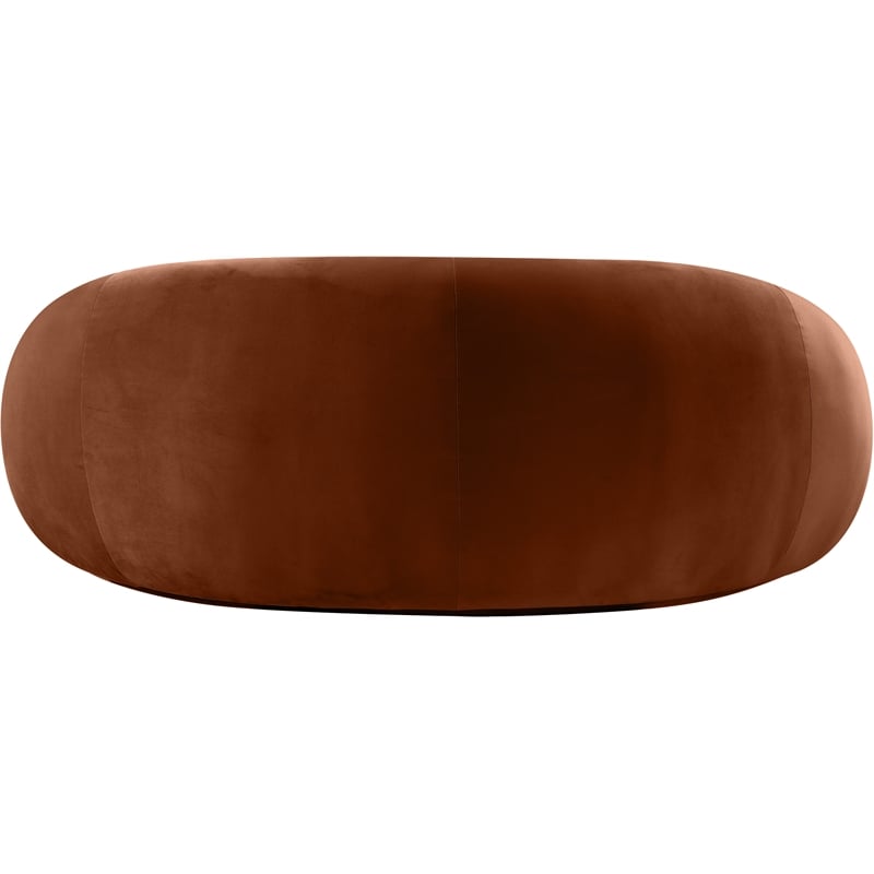 Meridian Furniture Emery Cognac Velvet Loveseat