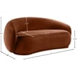 Meridian Furniture Emery Cognac Velvet Loveseat