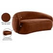 Meridian Furniture Emery Cognac Velvet Loveseat