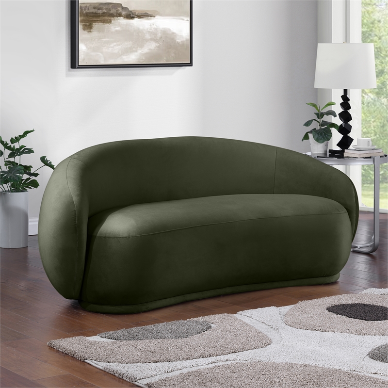 Meridian Furniture Emery Green Velvet Loveseat