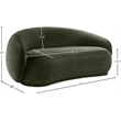 Meridian Furniture Emery Green Velvet Loveseat