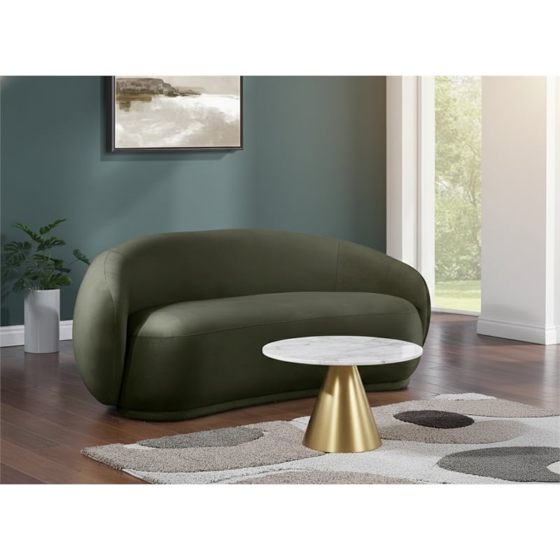 Meridian Furniture Emery Green Velvet Loveseat