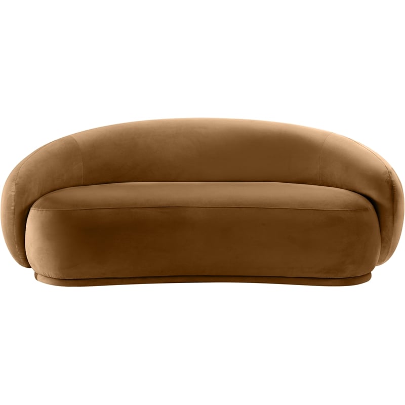 Meridian Furniture Emery Saddle Velvet Loveseat