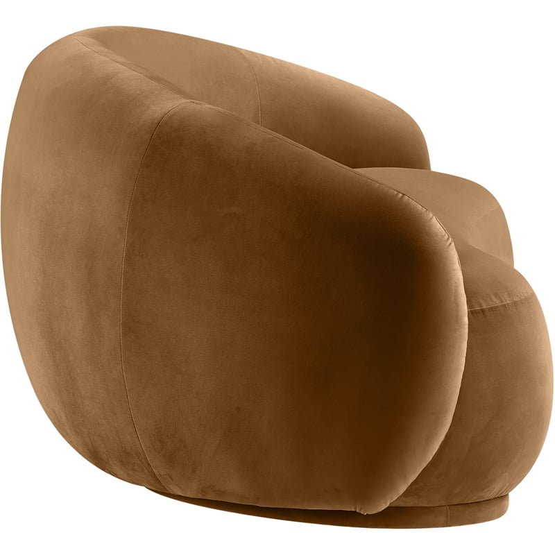 Meridian Furniture Emery Saddle Velvet Loveseat