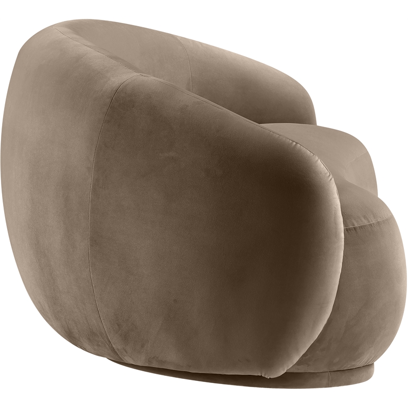 Meridian Furniture Emery Taupe Velvet Loveseat