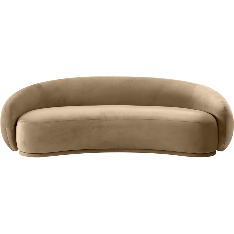 Meridian Furniture Emery Beige Velvet Sofa
