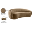 Meridian Furniture Emery Beige Velvet Sofa