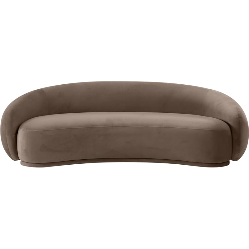 Meridian Furniture Emery Brown Velvet Sofa