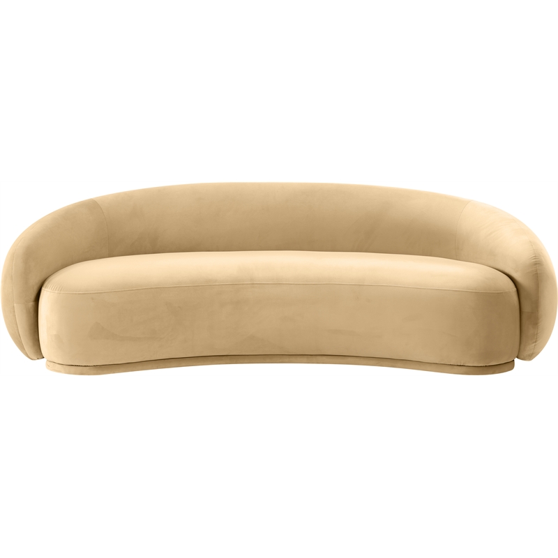 Meridian Furniture Emery Camel Velvet Sofa