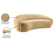 Meridian Furniture Emery Camel Velvet Sofa
